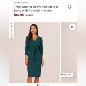Adrianna Papell Hunter Green Dress